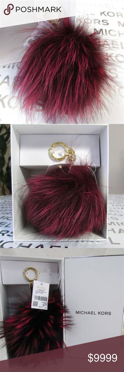 michael kors fur keychain merlot|Fur Key Chain .